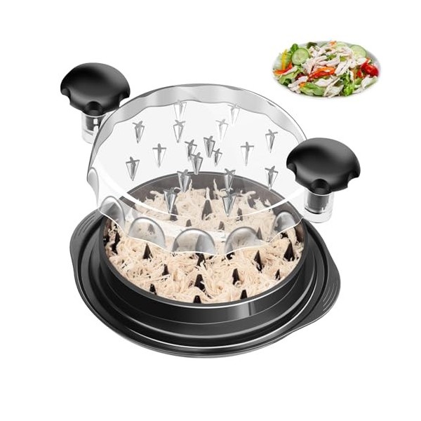 iHomara Broyeur de poulet, 9,6 pouces Broyeur de poulet Outil Twister avec poignée ergonomique, antidérapant, économie deffo