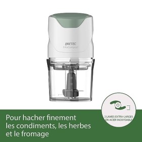 Imetec Tritacompact Hachoir Électrique, Lames en Acier Inoxydable, Capacité du Conteneur 400 ml, Fonctionnement sous Pression