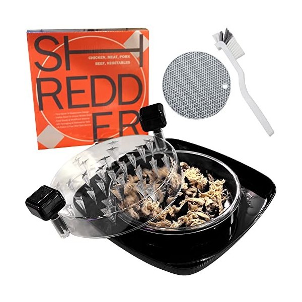 Déchiqueteuse de poulet améliorée 2023 – Déchiqueteuse de viande avec plaque amovible – Outil de déchiqueteuse de poitrine de