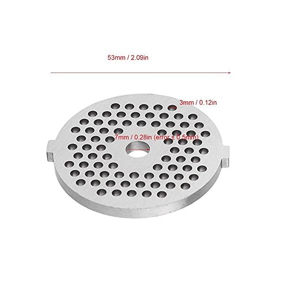 Couteau à disque à hachoir à viande avec accessoire de cuisine trou Disque à Trous pour Hachoir à Viande