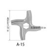 Pièces de Rechange de Lame de Hachoir à Viande Plaque de Coupe de Broyage des Aliments en Forme de Croix A-15 Trou Hexagonal 