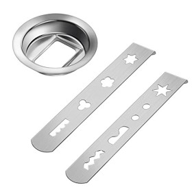 SEABABOO Accessoire Pâtisserie pour Hachoir Accessoire Pour Biscuits Au Hachoir à Viande Biscuiteur 8 formes de buses en acie