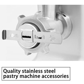 SEABABOO Accessoire Pâtisserie pour Hachoir Accessoire Pour Biscuits Au Hachoir à Viande Biscuiteur 8 formes de buses en acie