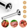 Lot de 3 tubes de remplissage de saucisse en acier inoxydable - 12/19/32 mm - Fixation pour hachoir à viande - Tubes de rempl