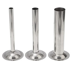 Hemoton Lot de 3 tubes de remplissage de saucisses en acier inoxydable pour hachoir à viande, 3 tailles