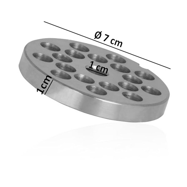 Mahlzeit Disque perforé Ø 10 mm pour hachoir à viande électrique professionnel | Ø 7 cm | Accessoires de rechange | Plaques e