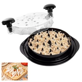 YCHYAN Déchiqueteuse de Poulet, Broyeur de Blanc de Poulet avec Couvercle Transparent, Torsadé a la Main Hachoir a Poulet, av