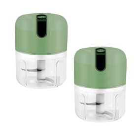 SPORWAY Lot de 2 Mini Hachoir Électrique: 250ml Hachoirs à Oignons Électriques USB, Alimentaire Processeur de Hachoir, Mini R