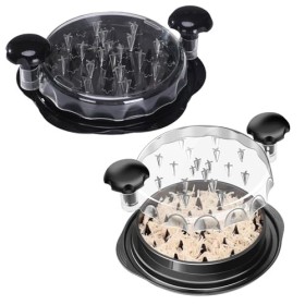 Hachoir à poulet - 25,5 cm - Avec couvercle transparent - Avec couvercle transparent - Broyeur à viande pour poitrine de poul