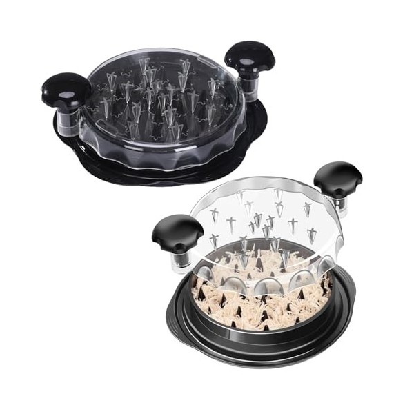 Hachoir à poulet - 25,5 cm - Avec couvercle transparent - Avec couvercle transparent - Broyeur à viande pour poitrine de poul