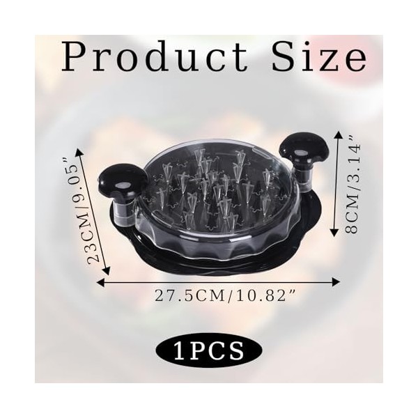 Hachoir à poulet - 25,5 cm - Avec couvercle transparent - Avec couvercle transparent - Broyeur à viande pour poitrine de poul