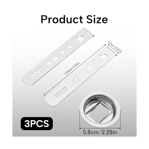 3pcs Pâtisserie pour Hachoir à Viande, Accessoire Pâtisserie pour Hachoir, Accessoire Pâtisserie pour Hachoir, Ensemble Acier