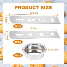 Lot de 3 accessoires pour hachoir à viande, sablés, outils en métal en acier inoxydable, accessoires de cuisson de cuisine