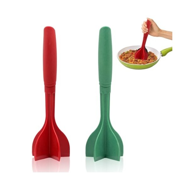 Lot de 2 déchiqueteuses à viande, tampons de viande, de cuisine, en nylon, hachoir à viande, hachoir à viande, hachoir à vian