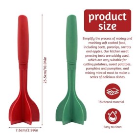 Lot de 2 déchiqueteuses à viande, tampons de viande, de cuisine, en nylon, hachoir à viande, hachoir à viande, hachoir à vian