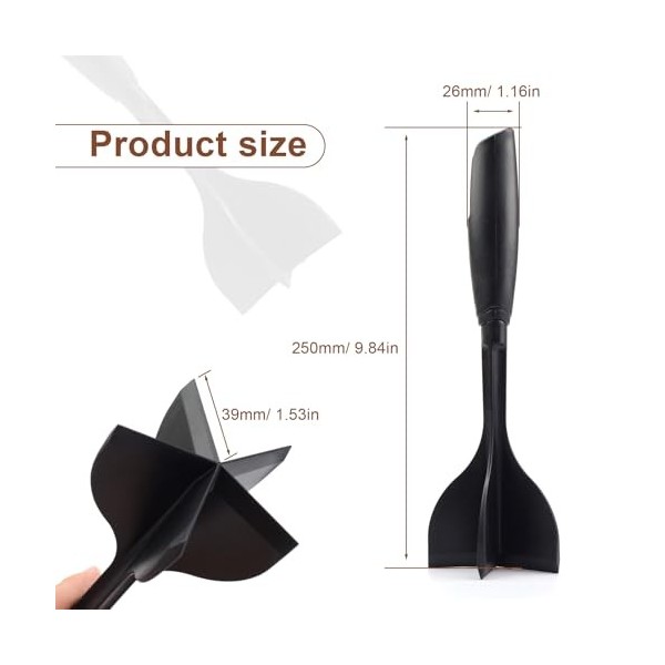 LWLWA Hachoir à Viande Hachée, 25 cm, Hachoir à Spatule à Viande, Noir Viande Hachée Hachoir a Viande, Outil Manuel en Nylon 