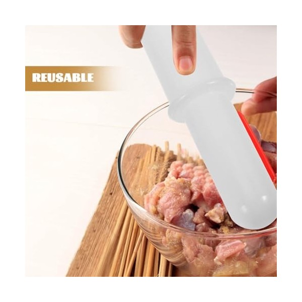 Amosfun 2 Pcs Saucisse Maker Viande Pusher Hachoir à viande Universel Tamper/Poussoir Boucher Saucisses Broyeur Tige En Plast