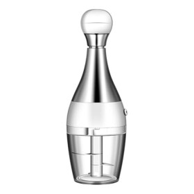 Hachoir Manuel pour Aliments, Hachoir Légumes à Pression Manuelle, Coupe Oignons avec 3 Lames en Acier Inoxydable, Hachoir po