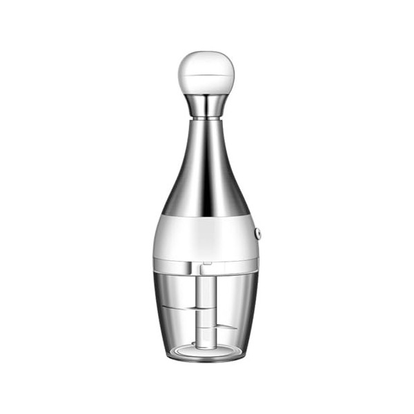 Hachoir Manuel pour Aliments, Hachoir Légumes à Pression Manuelle, Coupe Oignons avec 3 Lames en Acier Inoxydable, Hachoir po