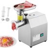 VEVOR Hachoir à Viande Électrique Commercial Capacité 2 kg/min, Hachoir Électrique de Comptoir, Poussoir à Saucisses avec Lam