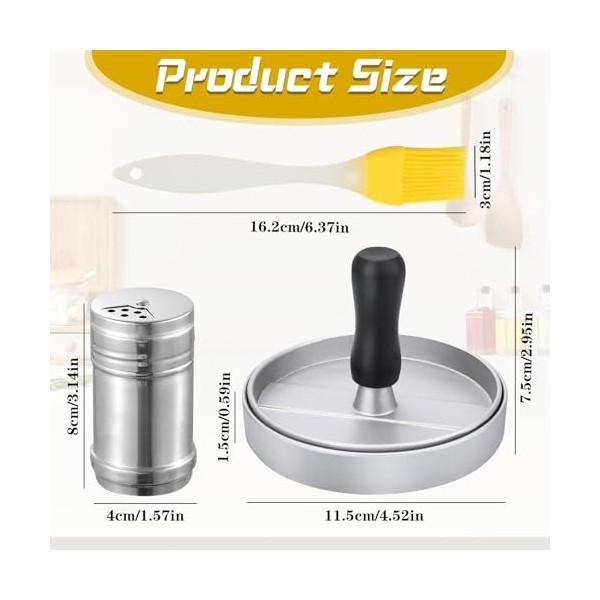LDBKLGHJ Presse à Steak Haché Multifonctionnelle – Stampo Hamburger et Stampo Per Hamburger pour Viande Hachée, Pressa Hambur