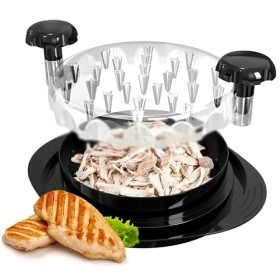 LURNODY Chicken Shredder Coupe Rapide, Hachoir à Viande Manuel, Déchiqueteuse de Poulet Transparente, Mixeur Manuel Avec Poig