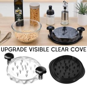 LURNODY Chicken Shredder Coupe Rapide, Hachoir à Viande Manuel, Déchiqueteuse de Poulet Transparente, Mixeur Manuel Avec Poig