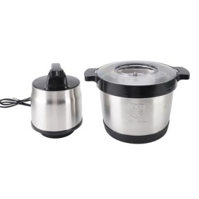 Robot Culinaire électrique en Acier Inoxydable, Mélangeur C avec 2 Vitesses, pour Hacher Efficacement la Viande et les Légume