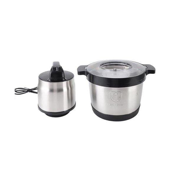 Robot Culinaire électrique en Acier Inoxydable, Mélangeur C avec 2 Vitesses, pour Hacher Efficacement la Viande et les Légume