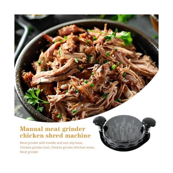 Mtlhbcg Broyeur De Poulet, Hachoir à poulet, poignée ergonomique, Avec couvercle transparent,25 cm,Grand hachoir manuel,Lavab