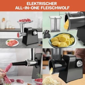Hachoir à viande électrique - Râpe à légumes - Râpe à fromage automatique - Râpe de cuisine - Râpe à parmesan - Machine à sal