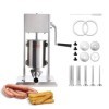 HAKKA BROTHERS Hakka Machine à remplir de saucisses verticales en acier inoxydable à 2 vitesses avec cinq tubes et churros, m