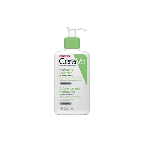 CeraVe - Lotion nettoyante hydratante pour peaux normales à sèches - 236 ml