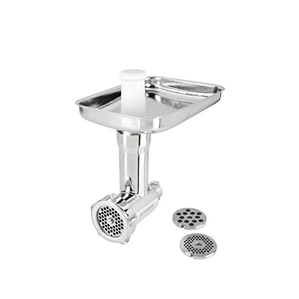 grossag Hachoir à viande en acier inoxydable compatible avec les robots de cuisine Kenwood Passe au lave-vaisselle - Kit de p