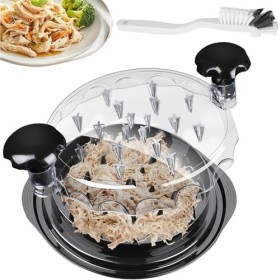 Broyeur de Poulet Base Antidérapante Couvercle Transparent Outil de Hachoir à Poitrine de Poulet Visible Adapté au Porc, au B