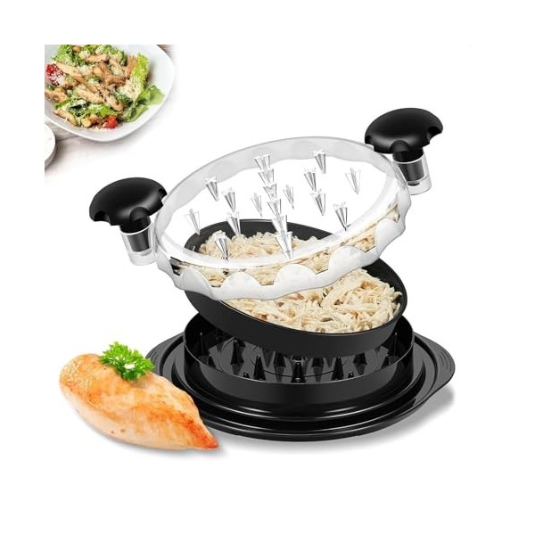 Déchiqueteuse de poulet de 25 cm, outil de déchiqueteuse de viande visible, sans BPA, passe au lave-vaisselle, pour porc effi