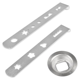 Pack de 2 Accessoire Pâtisserie pour Hachoir，Biscuits En Acier Inoxydable Accessoires，Pâtisserie pour hachoir à viande 8 Form