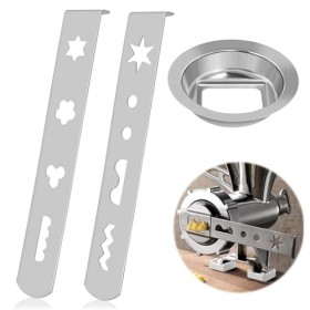 DIELOVEHUA Accessoire pour Biscuits au Hachoir, 8 Formes avec Anneau de Liaison, Moule à Pâtisserie pour Hachoir à Viande, Ac