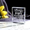 Cube en cristal pour papa - Plaque avec inscription « Bester Papa » - Cadeau danniversaire pour papa, papa, papa, tout le te