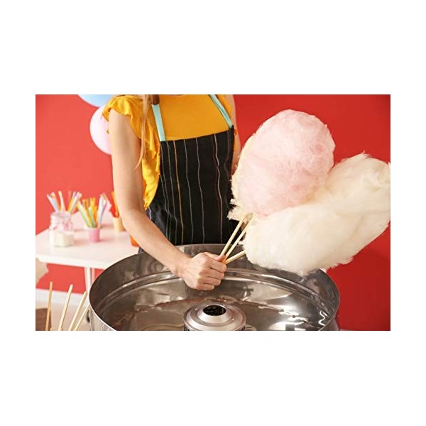 OREXXI Lot de 60 bâtonnets de barbe à papa - 180 - 30 cm - Pour machine à barbe à papa à la maison - Sans éclats