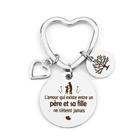 BOMEON Idee Cadeau Fete Des Peres, Porte-cles Papa, Cadeau Futur Papa, Cadeau Papa Anniversaire, Cadeau Papa, Idee Cadeau Pap