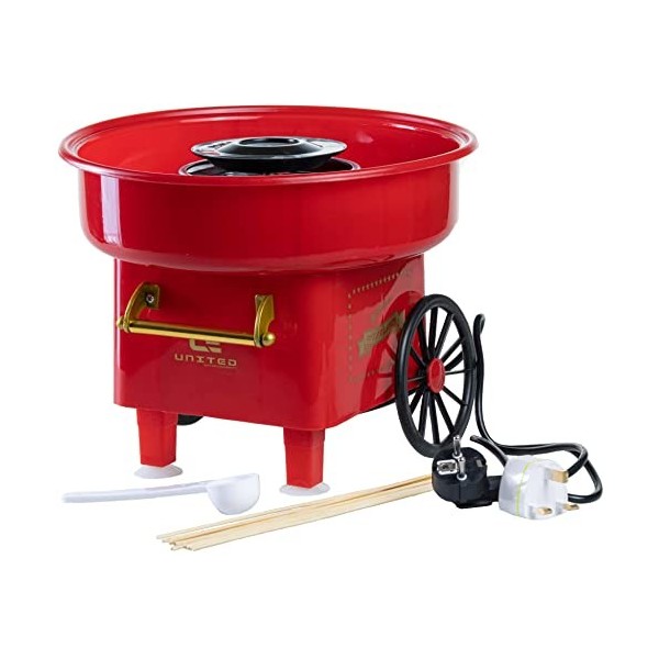 United Entertainment Machine à Barbe à papa Rouge 30 x 25 cm