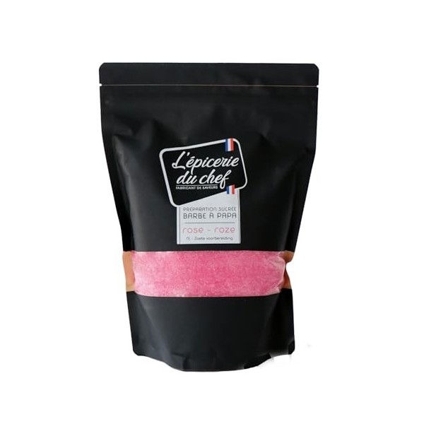 Epicerie du Chef Préparation Sucrée Rose pour Barbe à Papa - Sucre Barbe à Papa - 1,04 kg - EDC8738,Rose