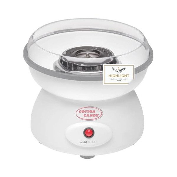 Pajoma Machine à barbe à papa grand bol Protection anti-éclaboussures ouate de sucre à barbe à papa Coque Spar Same 500 W + 