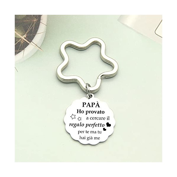 POIUYTRE Cadeau Fête du Papa Cadeau Papa Porte-clés Papa Cadeau Anniversaire pour Papa Cadeau Noël Papa Cadeaux pour Papa Fêt