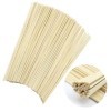 MIPIACE 100 Pièces Bâtons de Bambou 30cm x 4mm x 4mm Baton Barbe a Papa Baguette Bois Naturel Bâtonnets en Bois Carré Pour Br