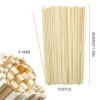 MIPIACE 100 Pièces Bâtons de Bambou 30cm x 4mm x 4mm Baton Barbe a Papa Baguette Bois Naturel Bâtonnets en Bois Carré Pour Br