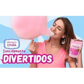 FRAISE | Sucre Barbe à Papa pour. Machine1200gr. 200gGRATUIT . avec 100 Bâtonnets. FRAISE 