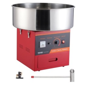 VEVOR Machine à barbe à papa électrique, 1000 W, appareil à bonbons commercial avec bol en acier inox, cuillère à sucre et ti