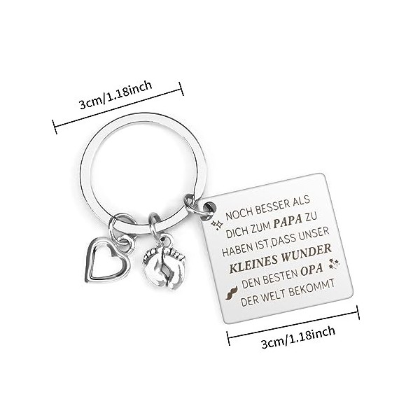 QONCV Keychain Großvater21 Encore mieux que vous ne lavez pour papa que notre petit miracle reçoit le meilleur opéra du mond